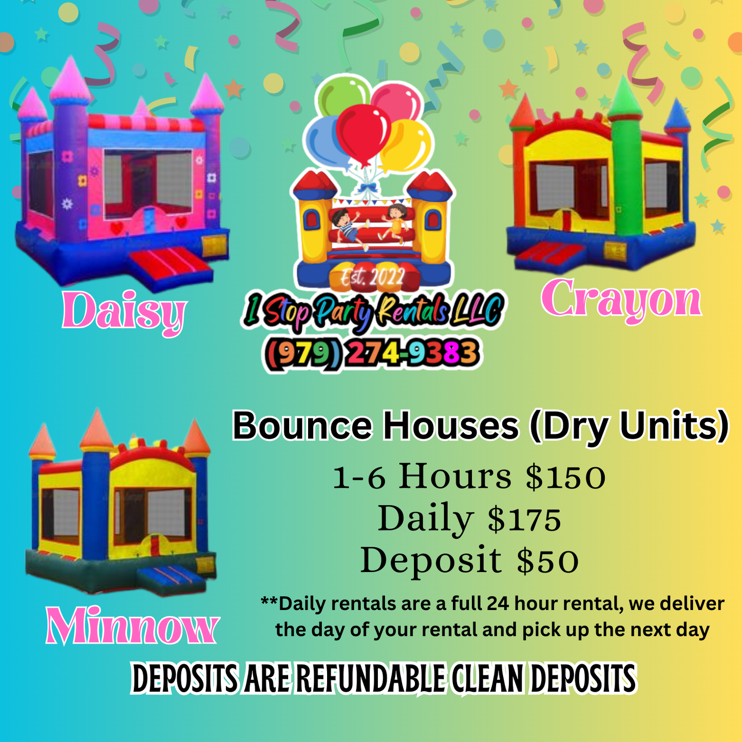 Regular dry bounce houses