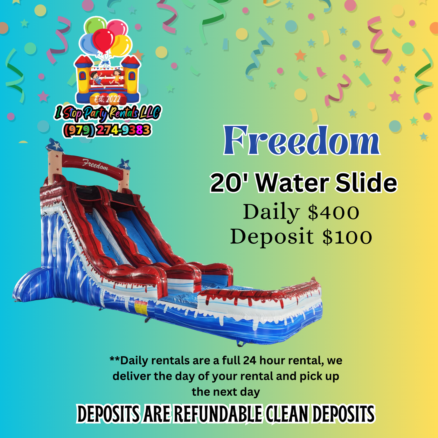 Freedom 20' Waterslide