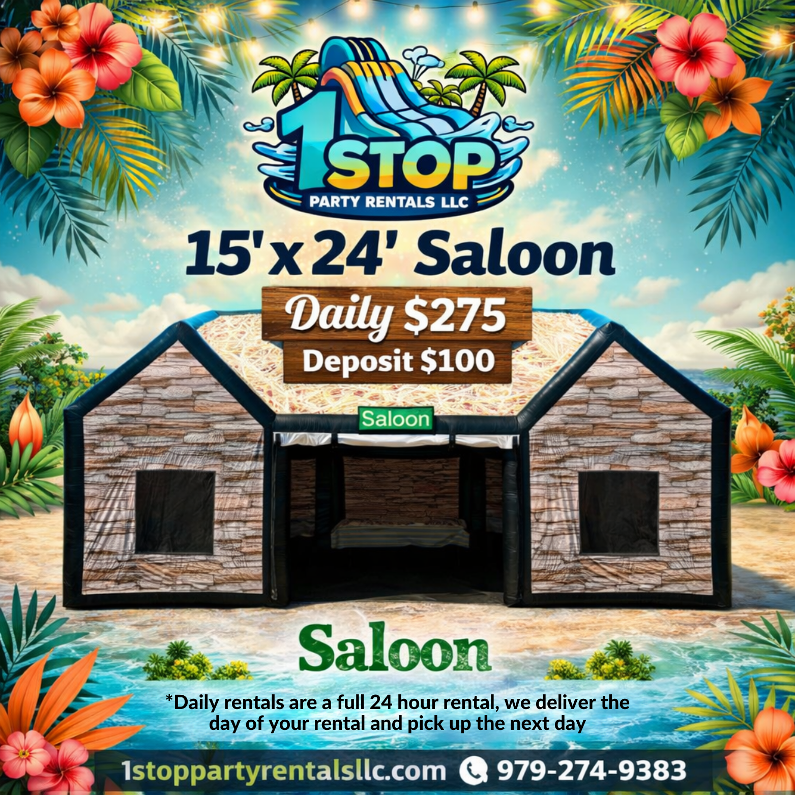 Saloon Inflatable Party Room – 1 Stop Party Rentals LLC