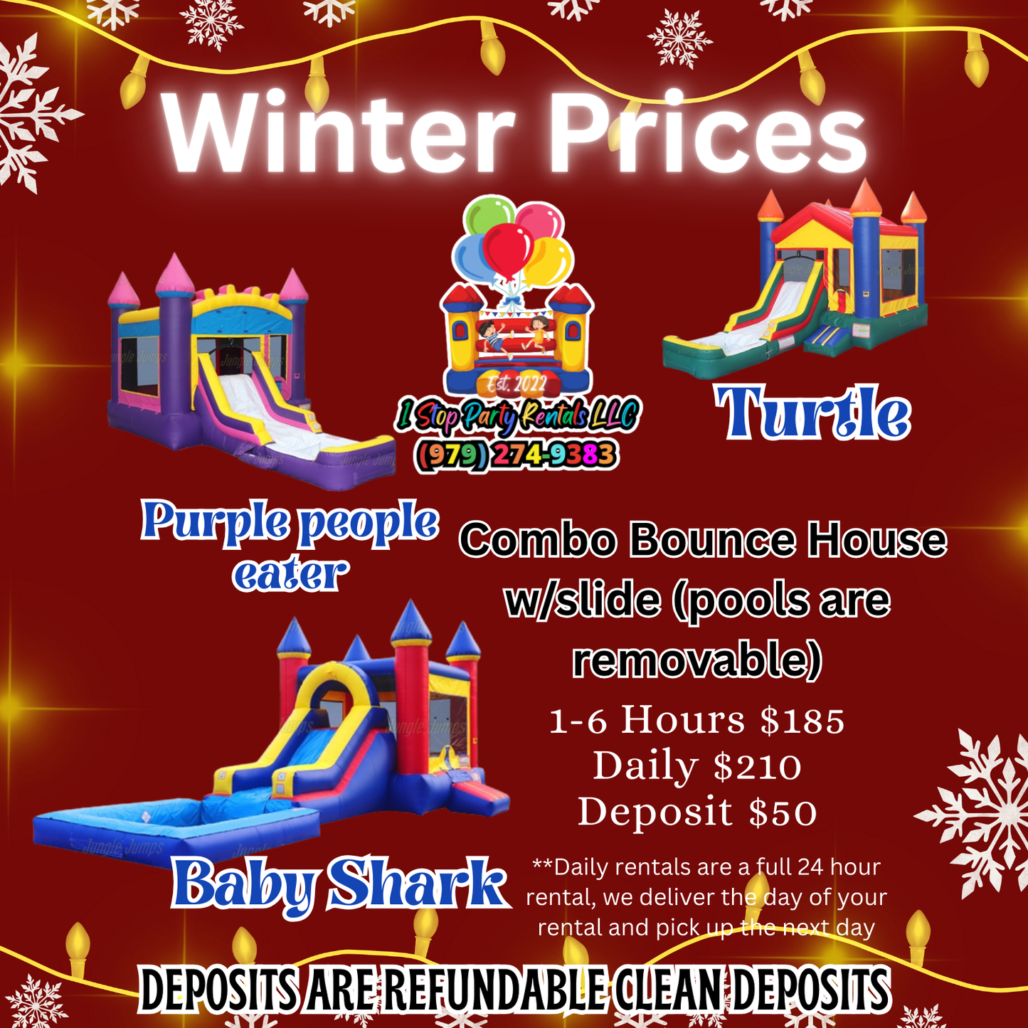 Bounce House combo w/slide & pool