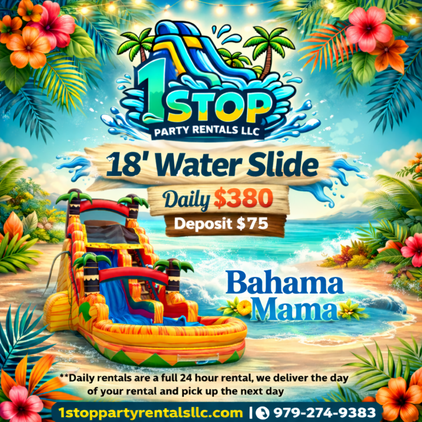 Bahama mama 18' water slide