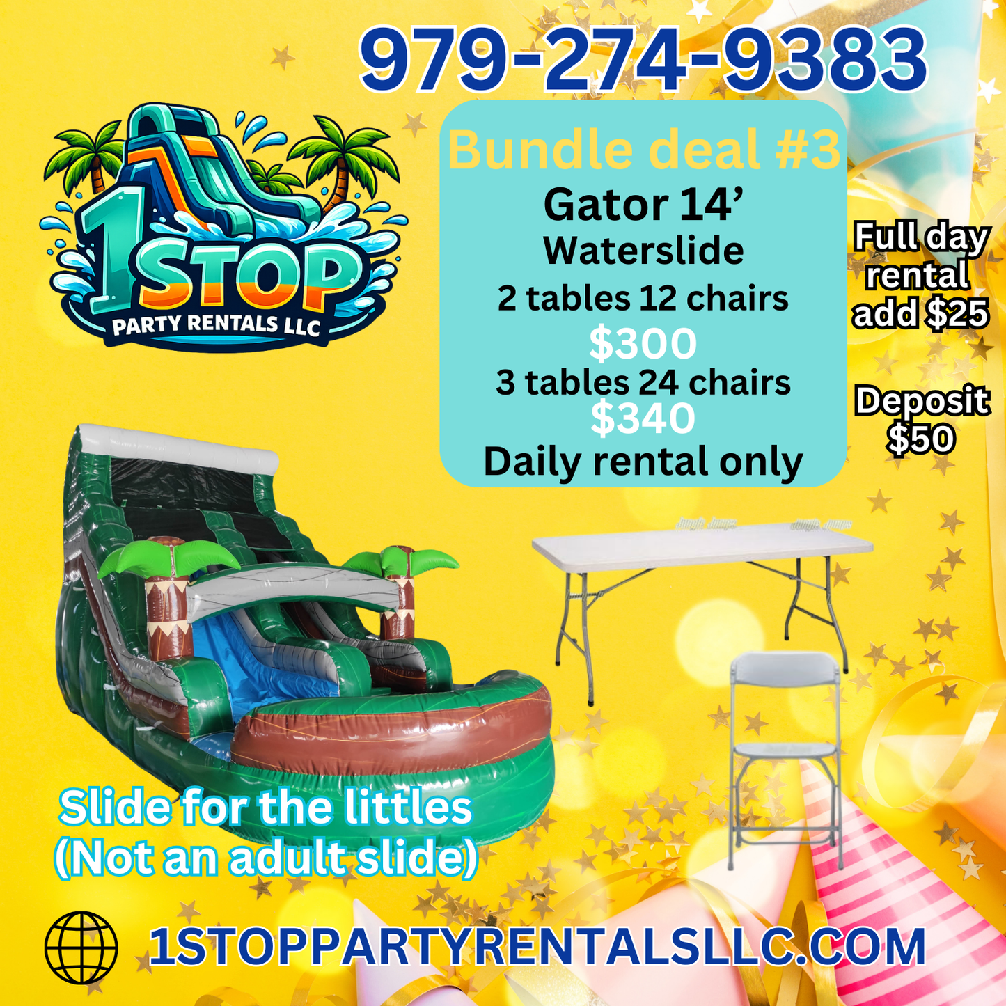 Gator 14' Kiddie water slide
