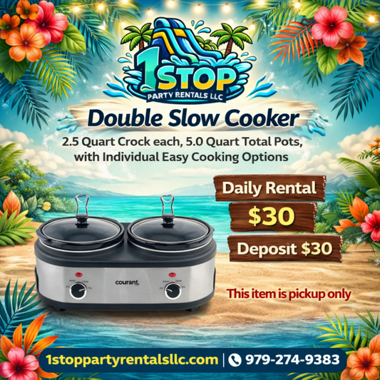 Double 2.5 quart crock pot