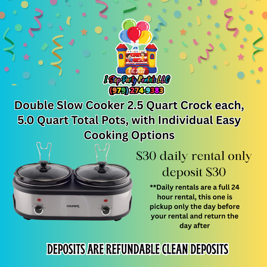 Double 2.5 quart crock pot