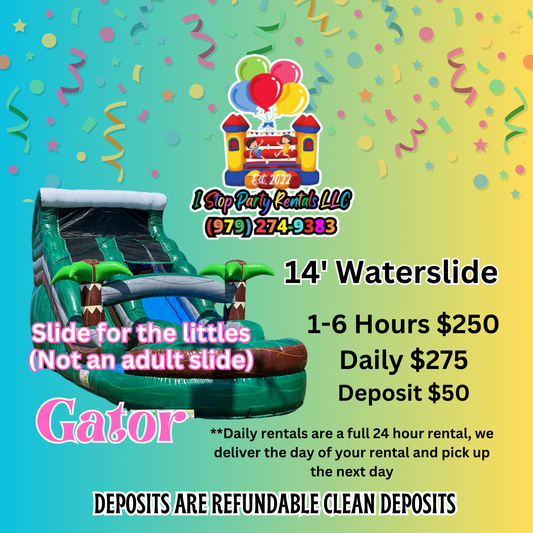 Gator 14' Kiddie water slide