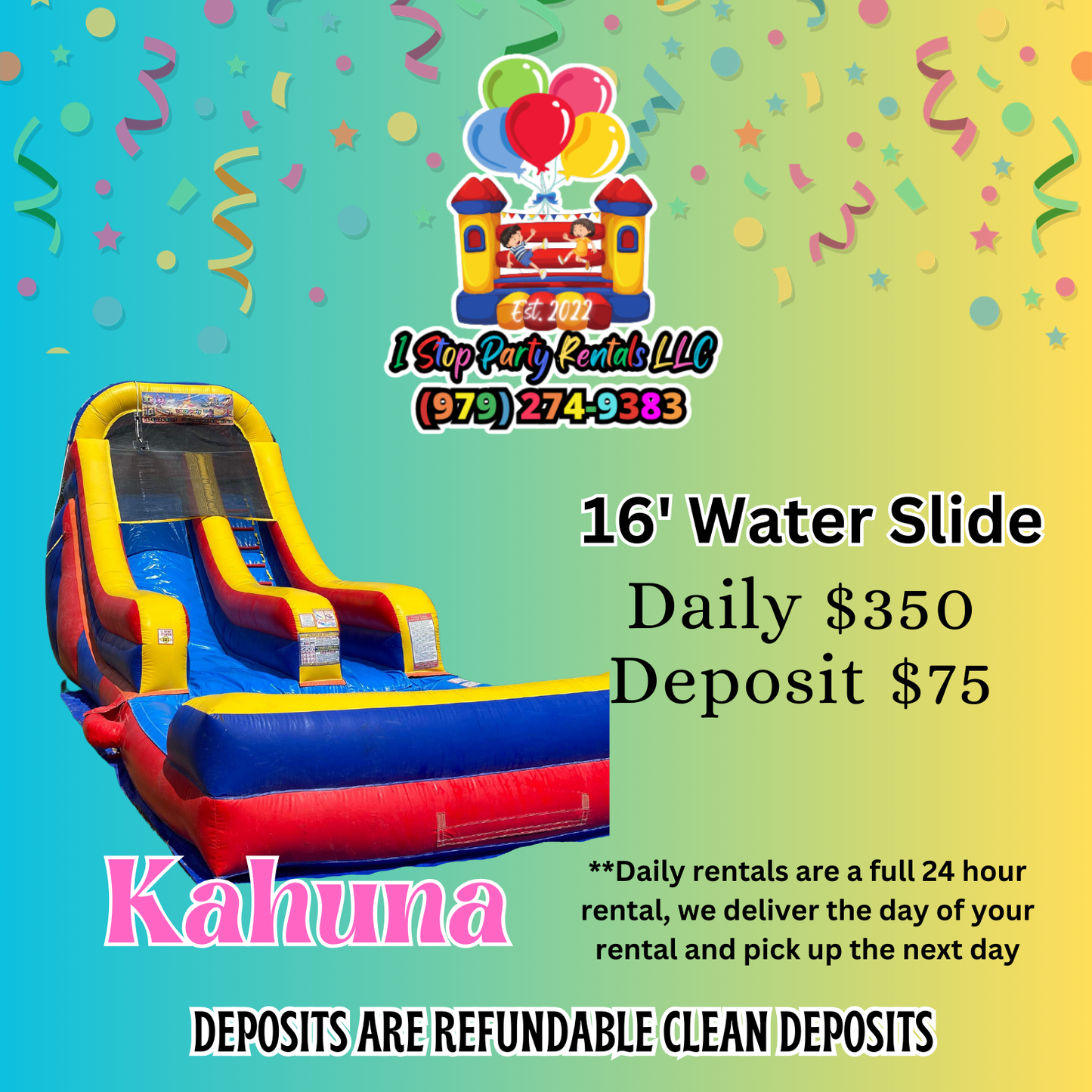 Kahuna 16' water slide