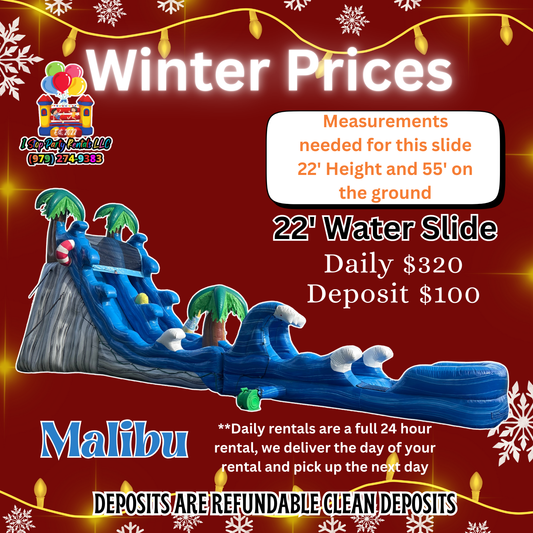 Malibu 22' Water Slide with slip n slide