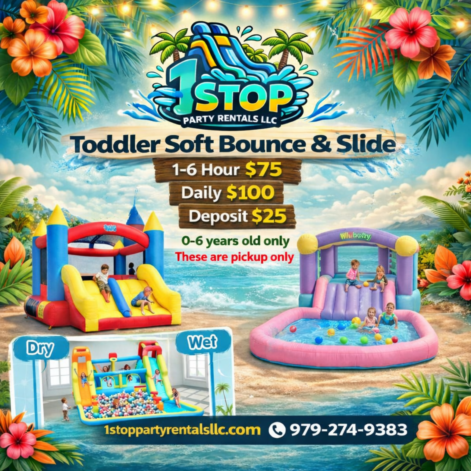 Toddler bounce houses – 1 Stop Party Rentals LLC