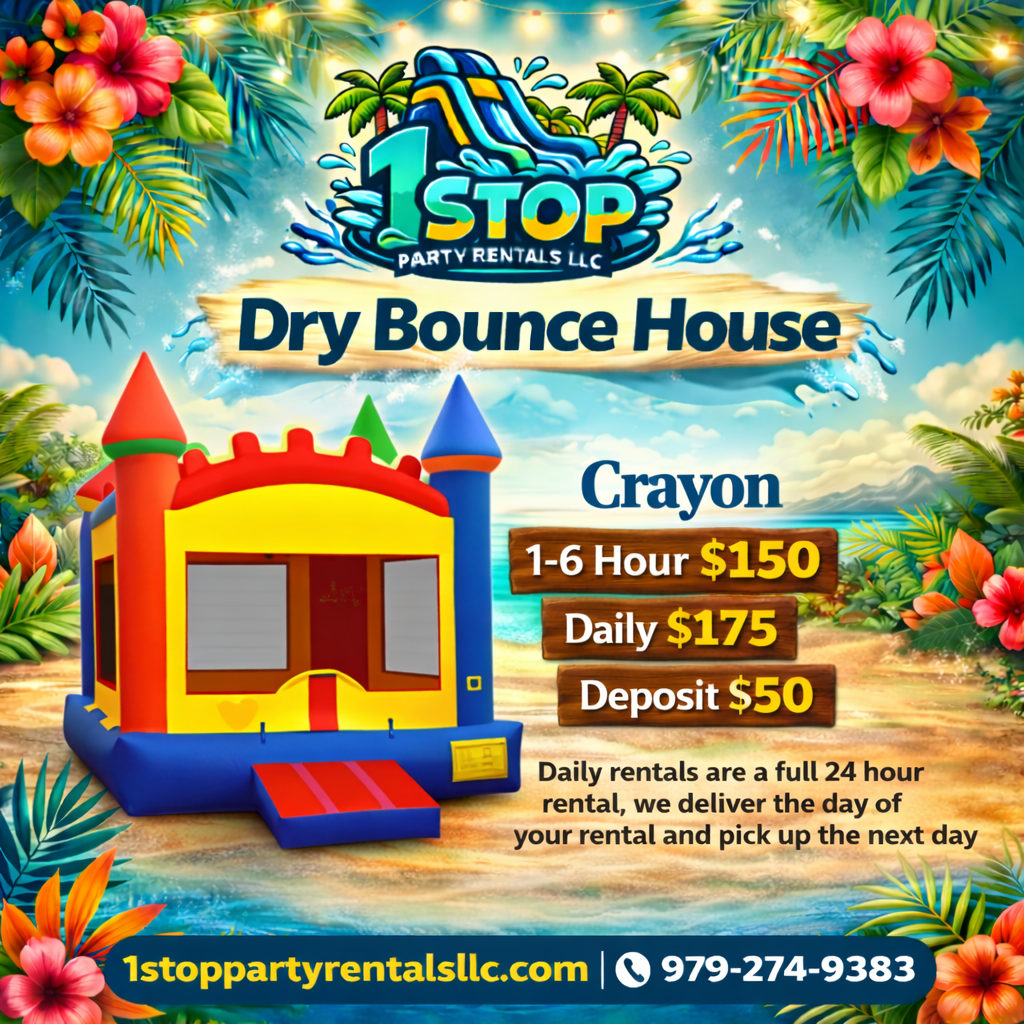 Crayon dry bounce house