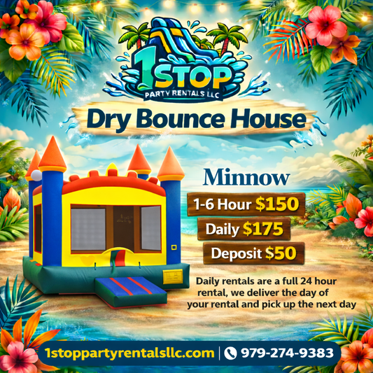 Minnow dry bounce house